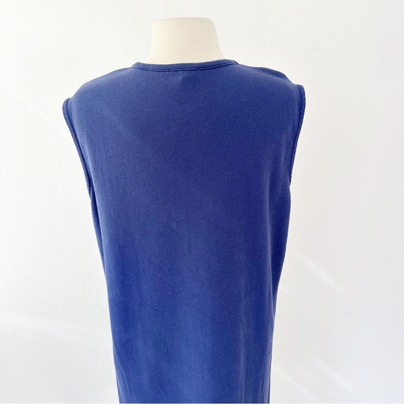 Eileen Fisher Lightweight Organic Cotton French Terry Dress Iris Blue | Medium - Picture 8 of 10